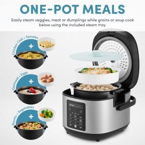 AROMA® 12-Cup (Cooked) Slow Cook Rice Cooker and Brown Rice Cooker with Lift-Out Pot Hand...
