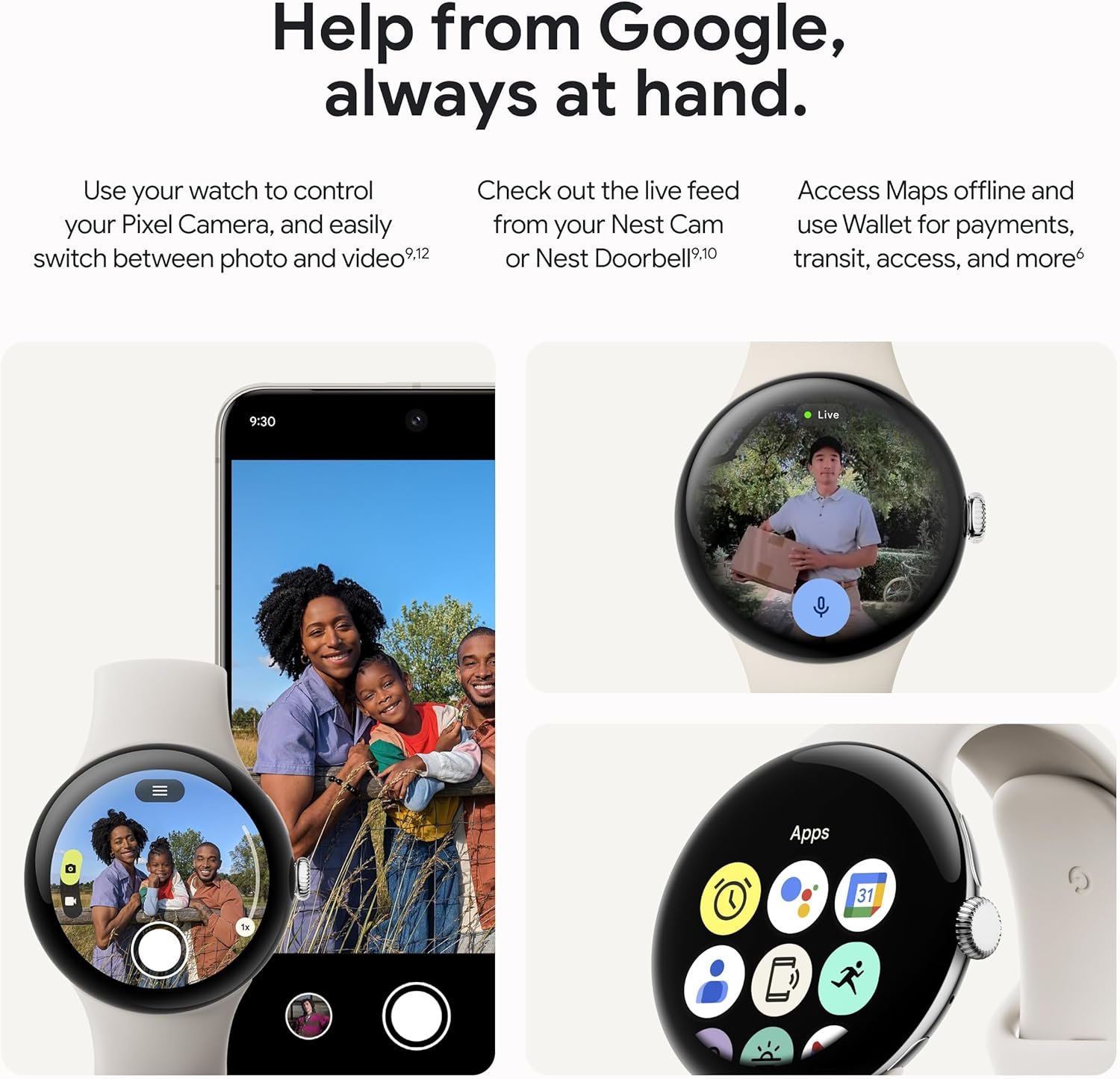 Google Pixel Watch 3 (45mm) 2024 Model - Android Smartwatch, Heart Rate Tracking, Fitbit Advanced Running, Fitness Insights, 24-Hour Battery - Matte Black Aluminum Case - Obsidian Band - Wi-Fi - Image 9