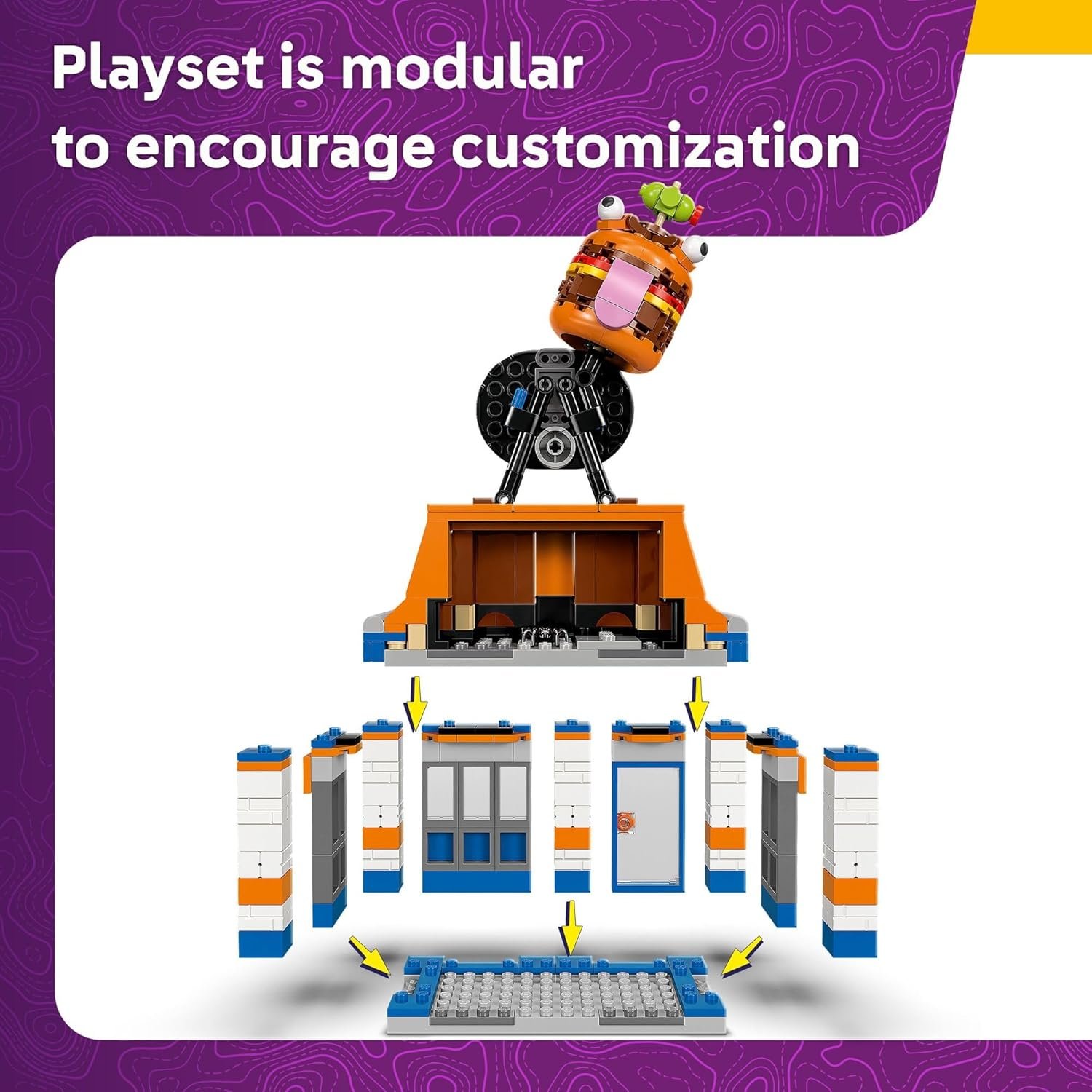 LEGO Fortnite Durrr Burger Restaurant Kids Toy - Video Game Building Set for Boys & Girls, Ages 10+ - Fortnight Minifigures Beach Boss, Grimy, and More - Gift Idea for Birthdays & Gaming Fans - 77076 - Image 3
