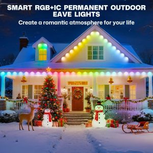 Permanent Outdoor Lights, 100ft Smart Eave Lights with 72 LED Lights, IP67 Waterproof, App...