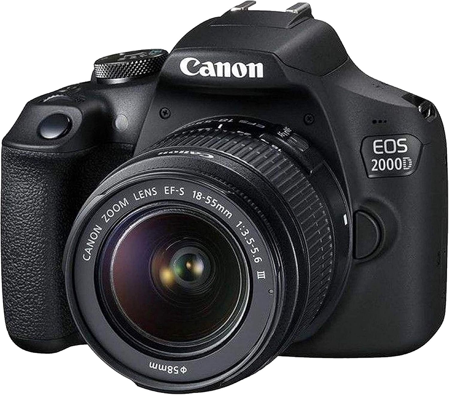 Canon EOS 2000D / Rebel T7 DSLR Camera w/EF-S 18-55mm F/3.5-5.6 Zoom Lens + 64GB Memory, LED Video Light, Case, Gripster Tripod, and More (Essential Bundle) (Renewed) - Image 2