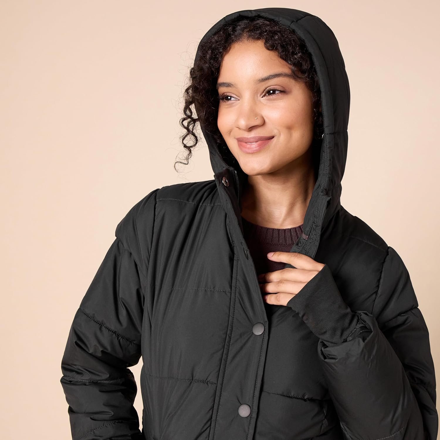 Amazon Essentials Womens Heavyweight Quilted Long-Sleeve Hooded Puffer Coat (Available in Plus Size) - Image 4