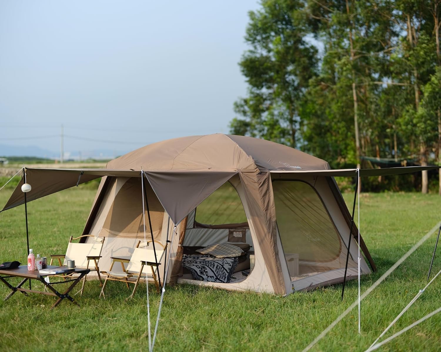 Vidalido 4-6 Person Camping Tent with 3 Door 2 Room Large Family Cabin Tents, Double Layer Waterproof Portable Glamping Tent, Big Tents for Outdoor Camping Hiking and Backpacking - Image 7