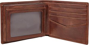 Fossil Men’s Hayes Leather Bifold Wallet with Flip ID Window