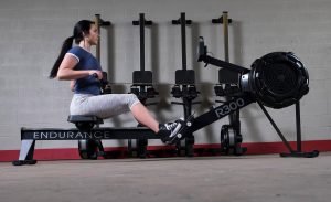 Body-Solid Endurance (R300) Air Resistance Indoor Rower – Cardio & Total Body Workout Machine with Self-Generating Power