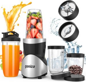 Ganiza Smoothie Blender, 900W Blenders for Shakes and Smoothies, 15-Piece Personal Blender...