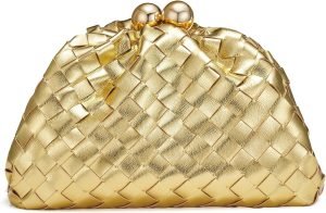 CHUNLI Dressy Woven Clutch Purses for Women Evening Wedding Formal Occasion,Dumpling Crossbody Shoulder Handbags for Women