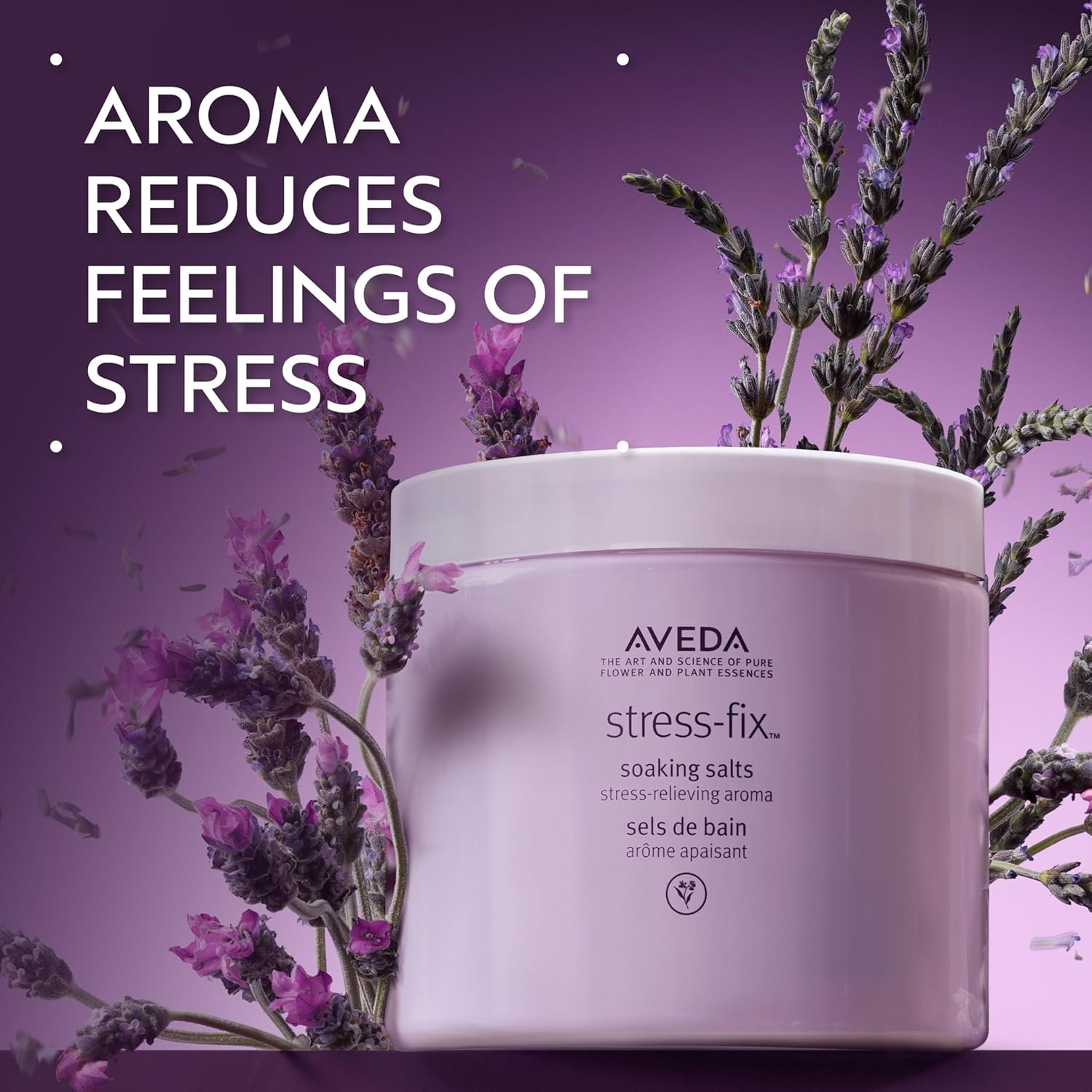 Aveda Stress-Fix Soaking Salts | Stress-Relieving Bath Salts | with Aroma of Lavender, Lavandin, Clary Sage, 16 Ounce - Image 2