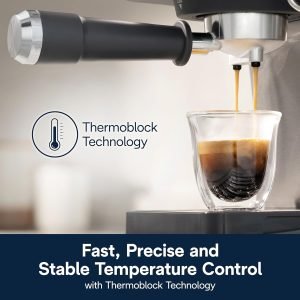 De’Longhi Classic Espresso Machine with Milk Frother, 15-Bar Pump & Temperature Con...