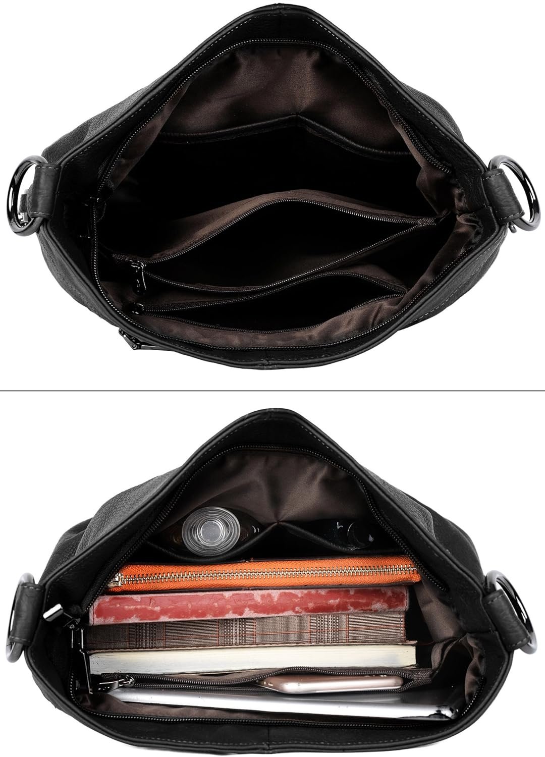 YALUXE Genuine Leather Shoulder Bags Stylish Hobo Handbags Purses Crossbody Bags for Women - Image 4