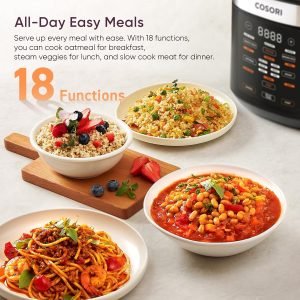COSORI Rice Cooker 10 Cup, 24h Keep Warm, Non-stick Ceramic Inner Pot, 18 Functions Fuzzy ...