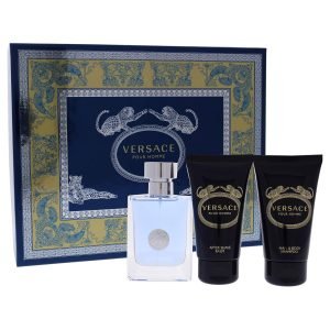 Versace POUR HOMME 3 PCS SET:(1.7 EDT SP + 1.7 SH + 1.7 B/W)