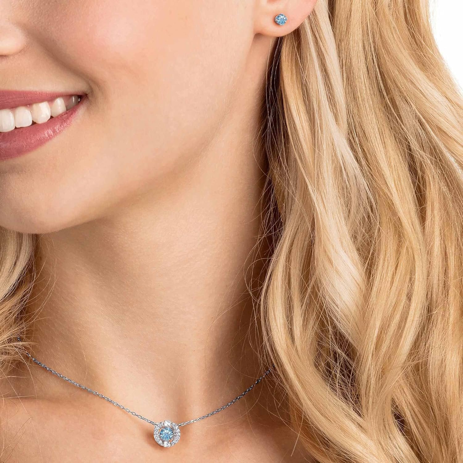 Swarovski Sparking Dance Crystal Necklace and Earring Set Jewelry Collection - Image 5