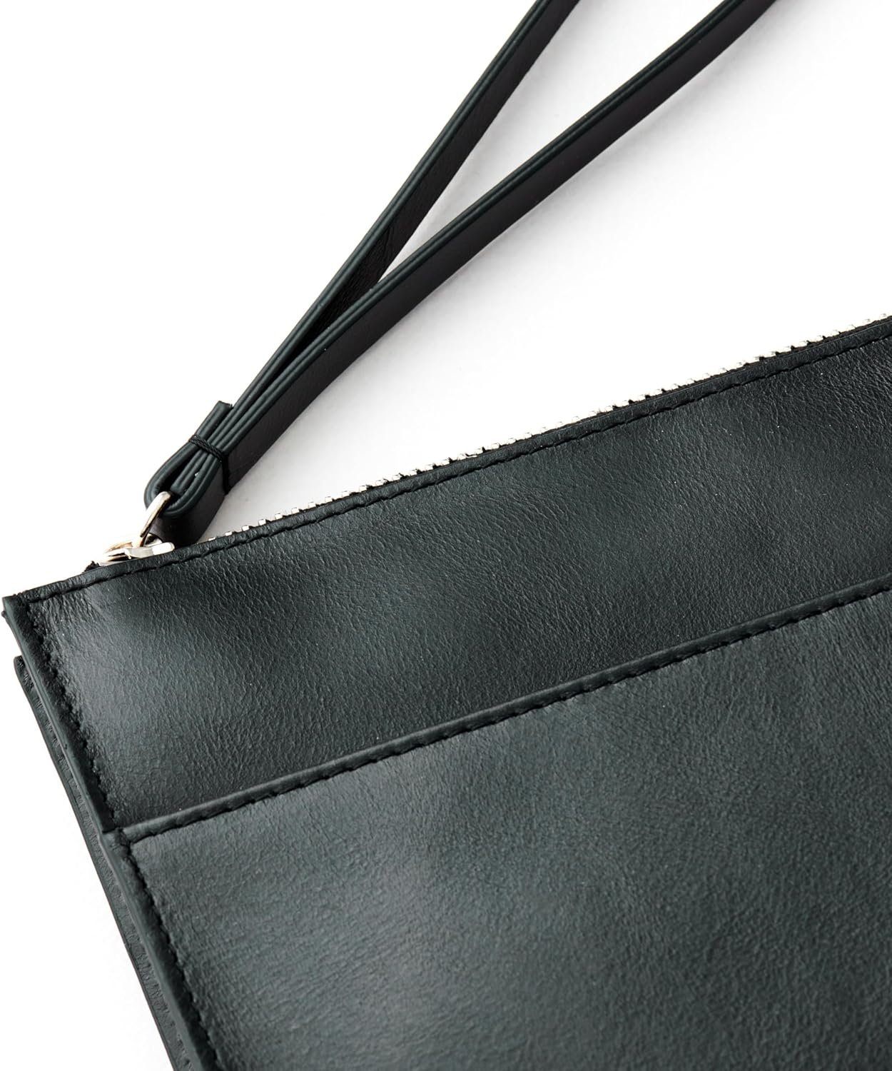 Wristlet for Women and Men, Full-Grain Leather Clutch with Zip Closure & RFID Blocking - Image 3