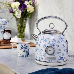 Laura Ashley Stainless Steel Electric Kettle 1.7 Liter – 1500W Rapid Boil Electric K...