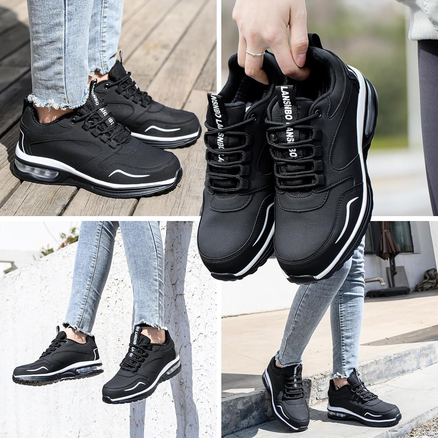 Waterproof Steel Toe Shoes for Women Non Slip Puncture Proof Safety Work Sneakers Comfortable Lightweight Fashion Footwear for Industrial Construction and Food Service - Image 6
