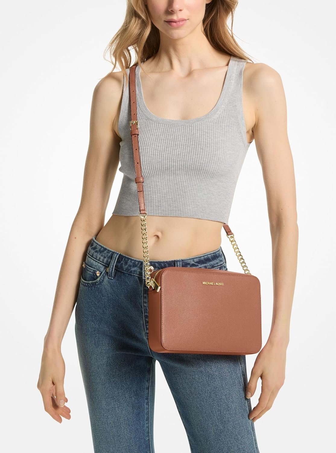 Michael Kors womens Jet Set Travel Large East/West Crossbody - Image 4