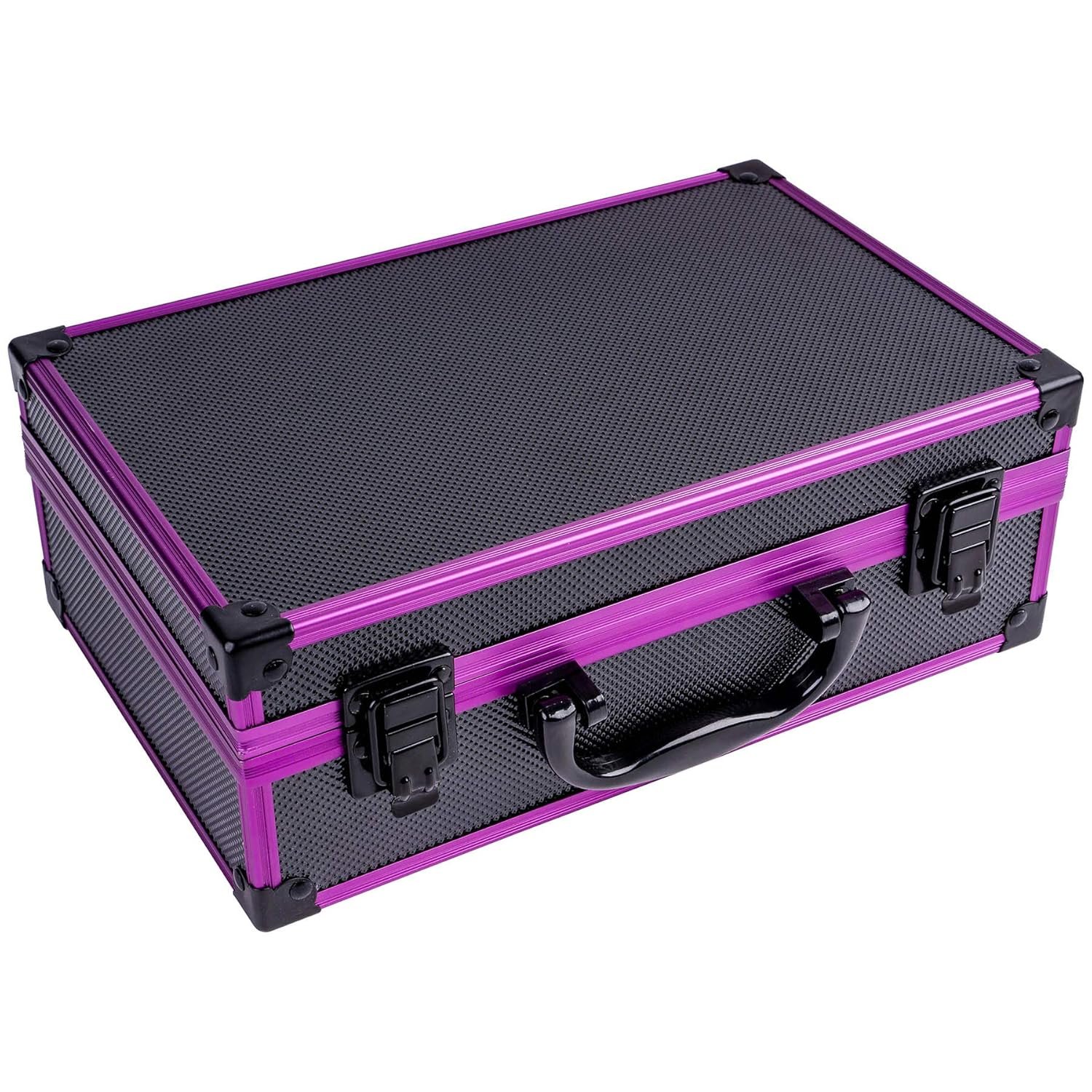 SHANY Carry All Make up Train Case with Pro Makeup Set, Beauty Brushes, Lipsticks, Eye Shadows, Blushes, Powders, and more - Reusable Cosmetics Storage Organizer - Premium Gift Packaging - Purple - Image 7