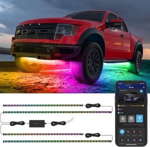 Govee Underglow Car Lights, 4pcs RGBIC Smart LED Lights for Cars with 16 Million Colors an...