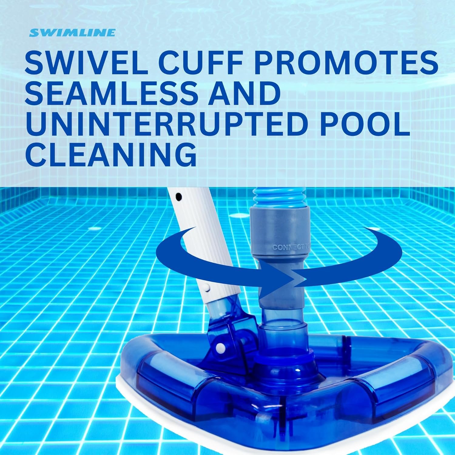 SWIMLINE HYDROTOOLS Swimming Pool Vacuum Hose With Kink-Resistant Swivel Cuff 1.5'' X 30' For Inground Pools - Compatible With Vacuum Heads, Skimmers, Filter Pump Inlets, And Other Pool Accessories - Image 2