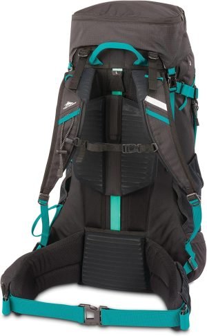 High Sierra Pathway 2.0 Backpack with Hydration Storage Sleeve, for Hiking, Biking, Camping, Traveling, Black, 75L