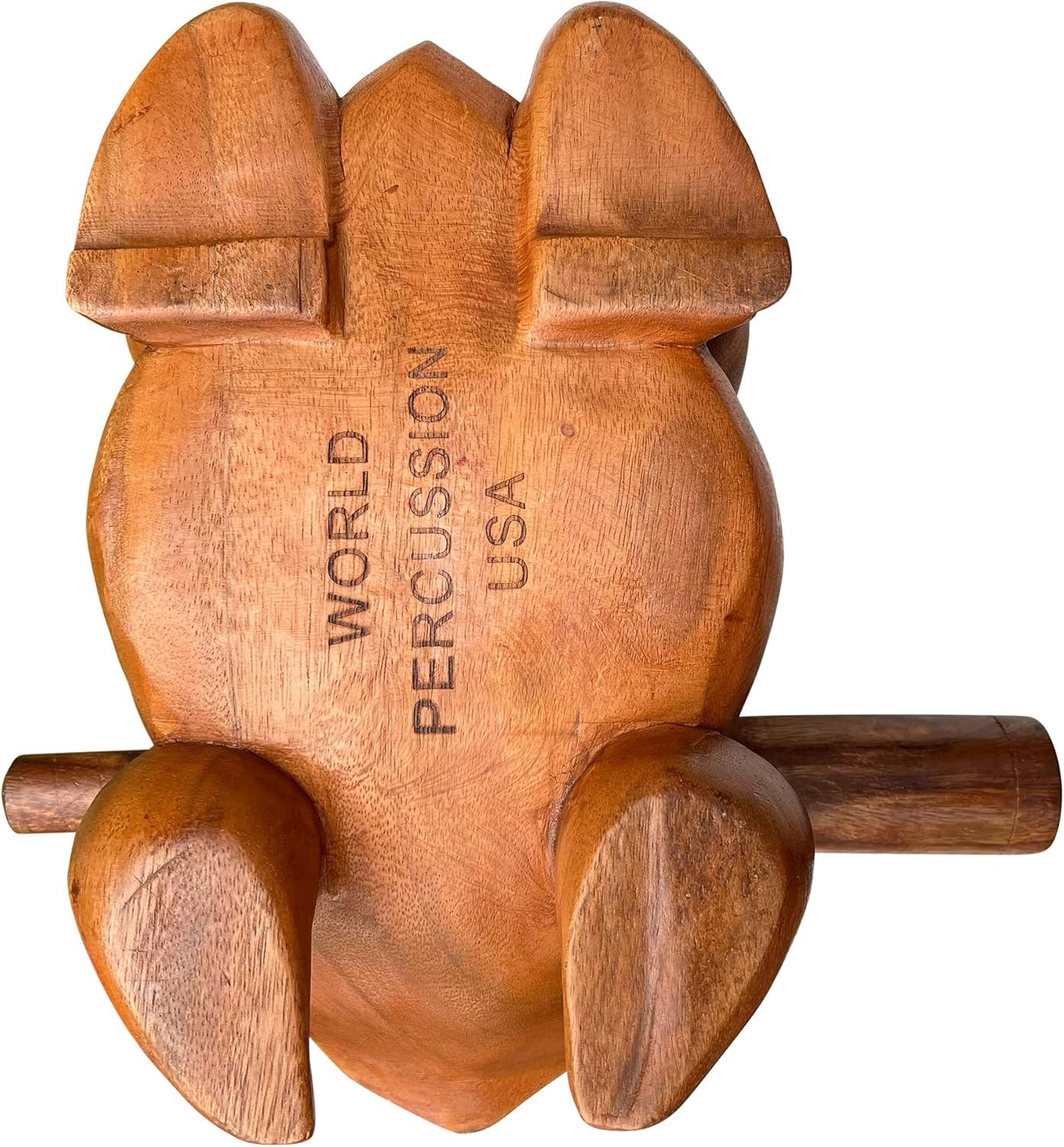 Deluxe Super-Jumbo 13" Wood Frog Guiro Rasp - Percussion Musical Instrument Tone Block - Wooden Instrument with Stick, Frog Noise Maker by World Percussion USA - Image 6