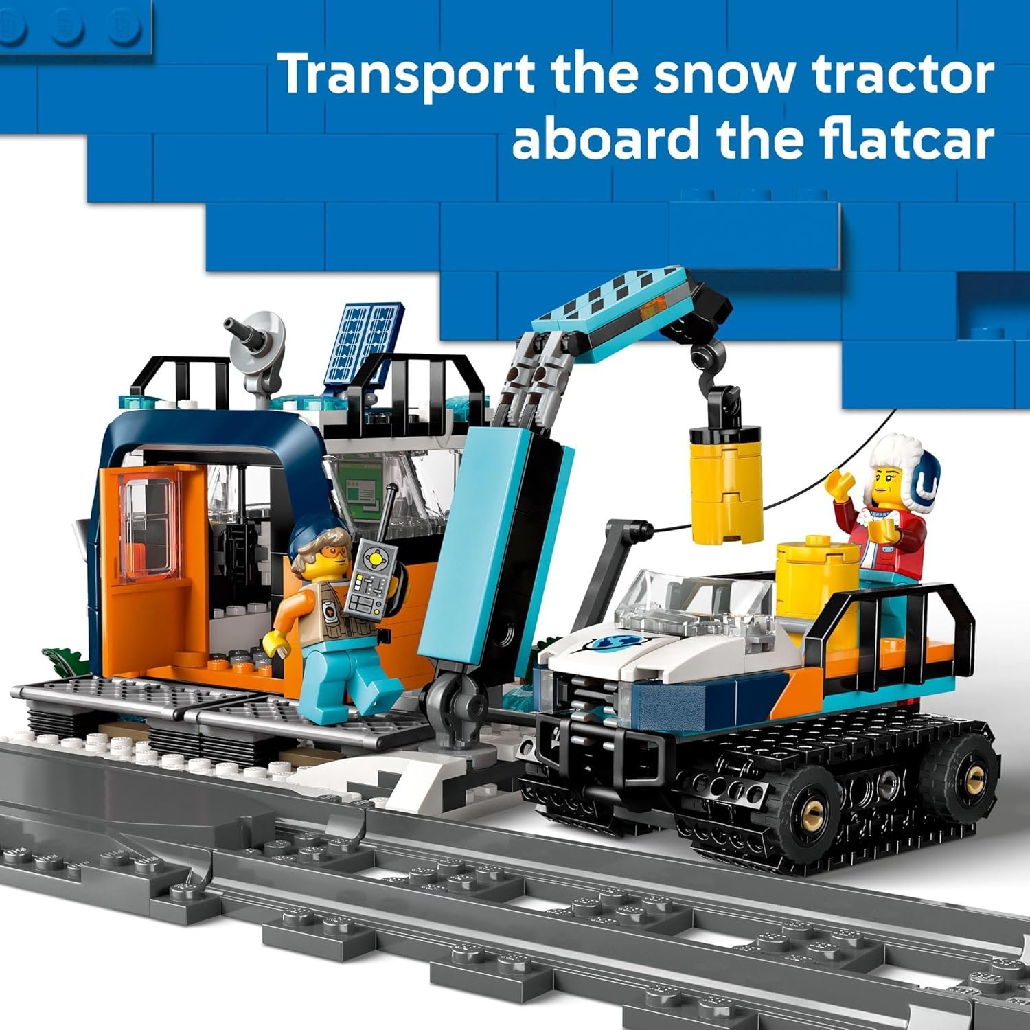 LEGO City Explorers' Arctic Polar Express Train Set - Building & Learning Toys for Kids - Remote Controlled Train for Boys & Girls, Ages 7+ - with 6 Explorer Minifigures - Birthday Gift Idea - 60470 - Image 4