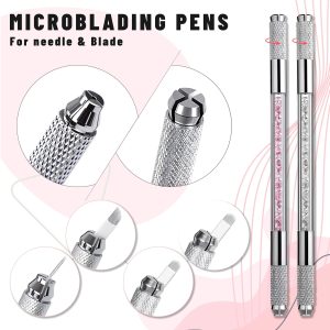 86PCS Complete Microblading Eyebrow Kit, Ybeauty Professional Eyebrow Mapping Kits, with 4PCS Makeup Ink, 8PCS Practice Skin, 30PCS Needles for Artists & Beginners Make Up Machine Supplies