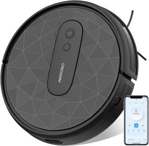 AIRROBO Robot Vacuum Cleaner, 2800Pa Suction, Smart Navigation, APP & Remote Control,120-Min Runtime, Anti-Collision & Anti-Drop, for Hard Floors & Carpets