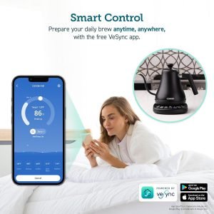 COSORI Electric Gooseneck Kettle Smart Bluetooth with Variable Temperature Control, Pour O...