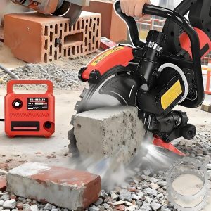16″ Ring saw,12000w Concrete cutting saw | Electric Concrete Saw | Max 11.8″ Depth |Smart Water Pump | Wall Chaser Concrete Cutter-For Slotting Brick, Asphalt, Stone | Commercial Grade-2 Blades
