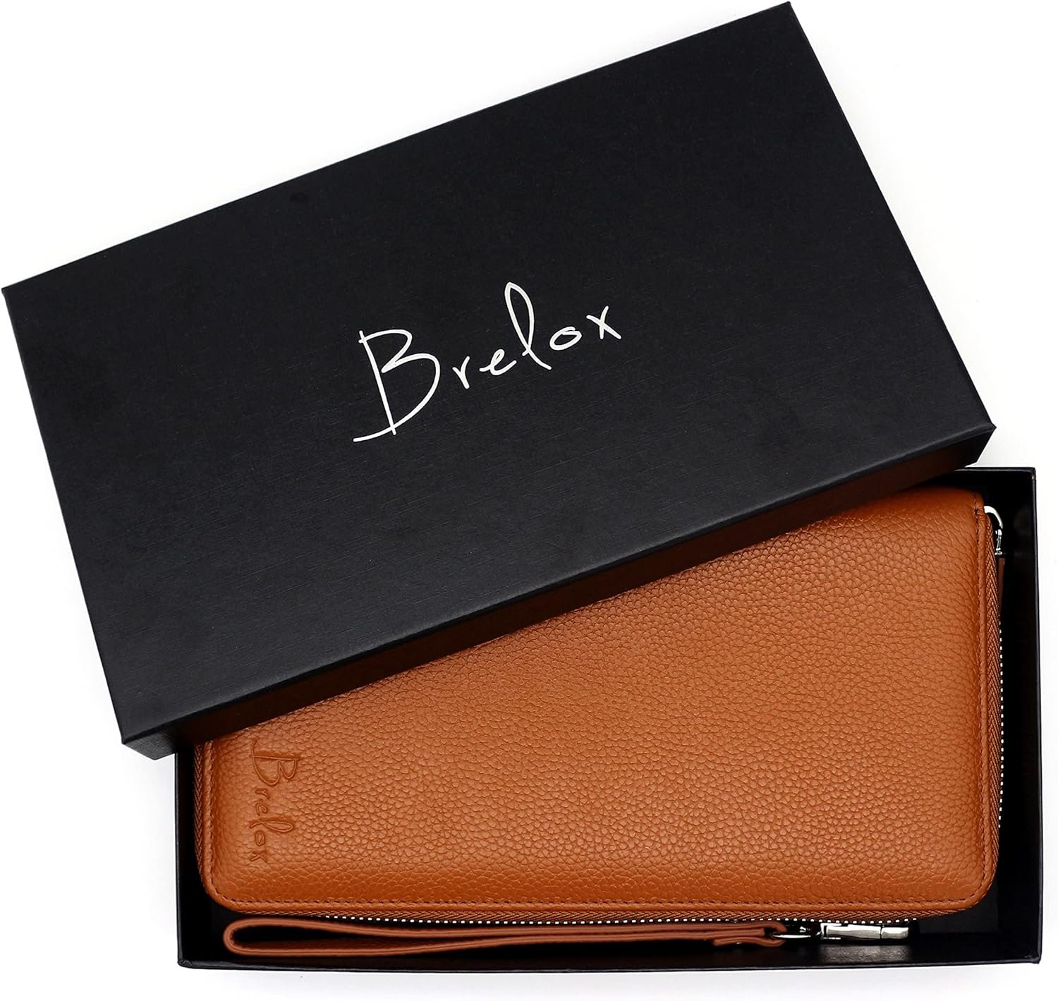 Brelox Travel Wallet Family Passport Holder - RFID Document Organizer for 4 5 6 passports - Genuine Leather - Brown - Image 8