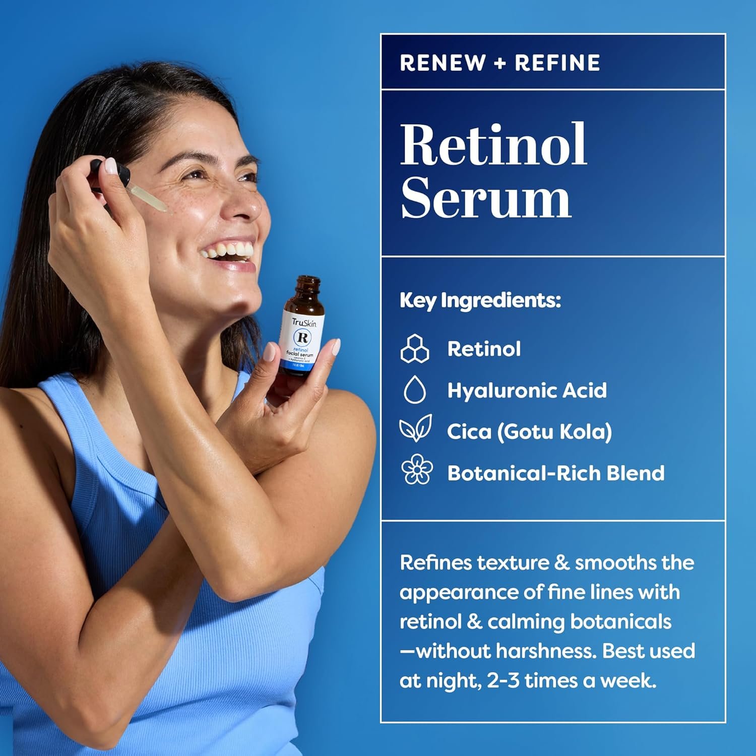 TruSkin Face Serum Trio – Hyaluronic Acid, Vitamin C & Retinol Serum for Face – Anti Aging Skin Care Set for Women – Skincare for Bright, Smooth, Hydrated & Firmer-Looking Skin, 1 fl oz, 3 Bottles - Image 5
