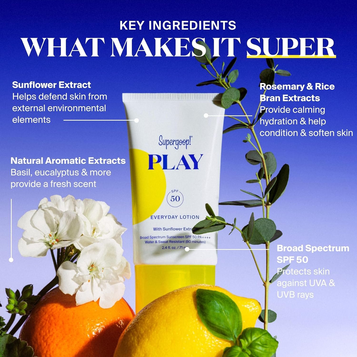 Supergoop! PLAY Everyday Lotion SPF 50 - Broad Spectrum Body & Face Sunscreen - Great for Active Days - Fast Absorbing, Water & Sweat Resistant - 18 fl oz - 2 Pack - Image 5