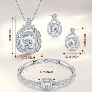 Celestial Whispers Crystal Jewelry Sets For Women Bracelet Necklace and Earrings Sets Idea Gift for Wife Girlfriend or Mothers