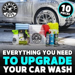 Chemical Guys 10-Piece Arsenal Builder Car Wash Kit with Foam Gun, Bucket, and (3)16 oz Ca...