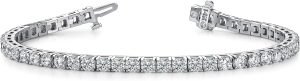 Houston Diamond District Classic LAB GROWN Diamond Tennis Bracelet 4 Prong Ultra Premium Collection (E-F Color, VS2-SI1 Clarity)