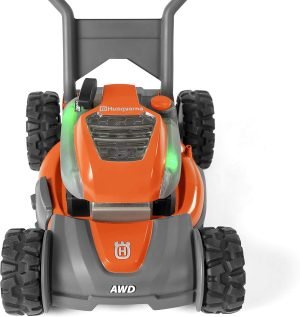 Husqvarna 589289602 Toddler Toy Lawn Mower with Realistic Sounds and Light-Up Engine for Ages 2 and Up