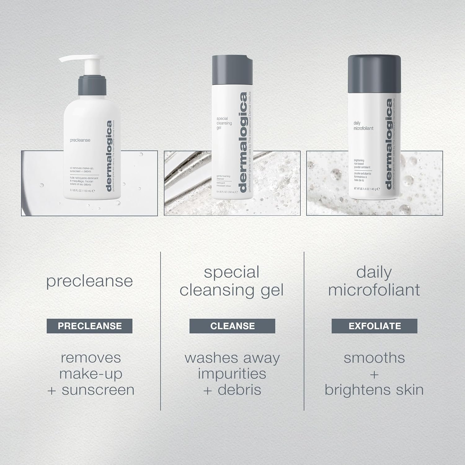 Dermalogica Let It Glow – Facial Cleansing Skincare Set Includes Full Sized PreCleanse, Special Cleansing Gel, and Daily Microfoliant - Image 4