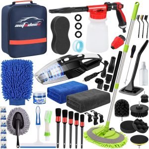 AUTODECO 43Pcs Car Wash Detailing Kit Cleaning Kits with Foam Gun Sprayer Long Handle Mop ...