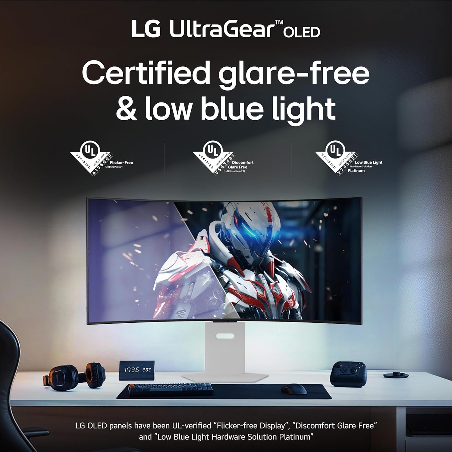 LG 39GX90SA-W 39-inch Ultragear WQHD (3440 x 1440) OLED Curved Gaming Monitor 240Hz, 1ms, NVIDIA G-Sync Compatible, AMD FreeSync Premium, VESA DisplayHDR True Black 400, webOS, USB Type-C, White - Image 14