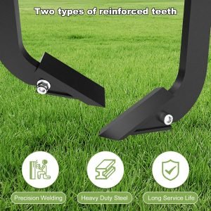 Hitch Mounted Ripper, Hitch Lawn Trencher, Tractor Accessories for ATV/UTV/Tractor with 2″ Receiver, 18″ Adjustable Trenching Shank Plow, Heavy Duty Subsoiler with 2 Replaceable Teeth