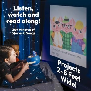 Kids Book Projector – 5 Read-Aloud Stories, 5 Songs, Night Light & Soothing Dream Music | Children Ages 3+ Storytime Projector for Kids & Toddlers | Educational Toys, Owl