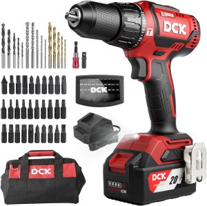 20V Brushless Hammer Drill, 531 in.lbs, 36000 BPM, 1/2″ Keyless All-Metal Chuck, 4.0Ah Battery, 22+1+1 Clutch, Impact Drill Kit for Drilling Brick Wall, Metal, Wood, KDJZ05-13