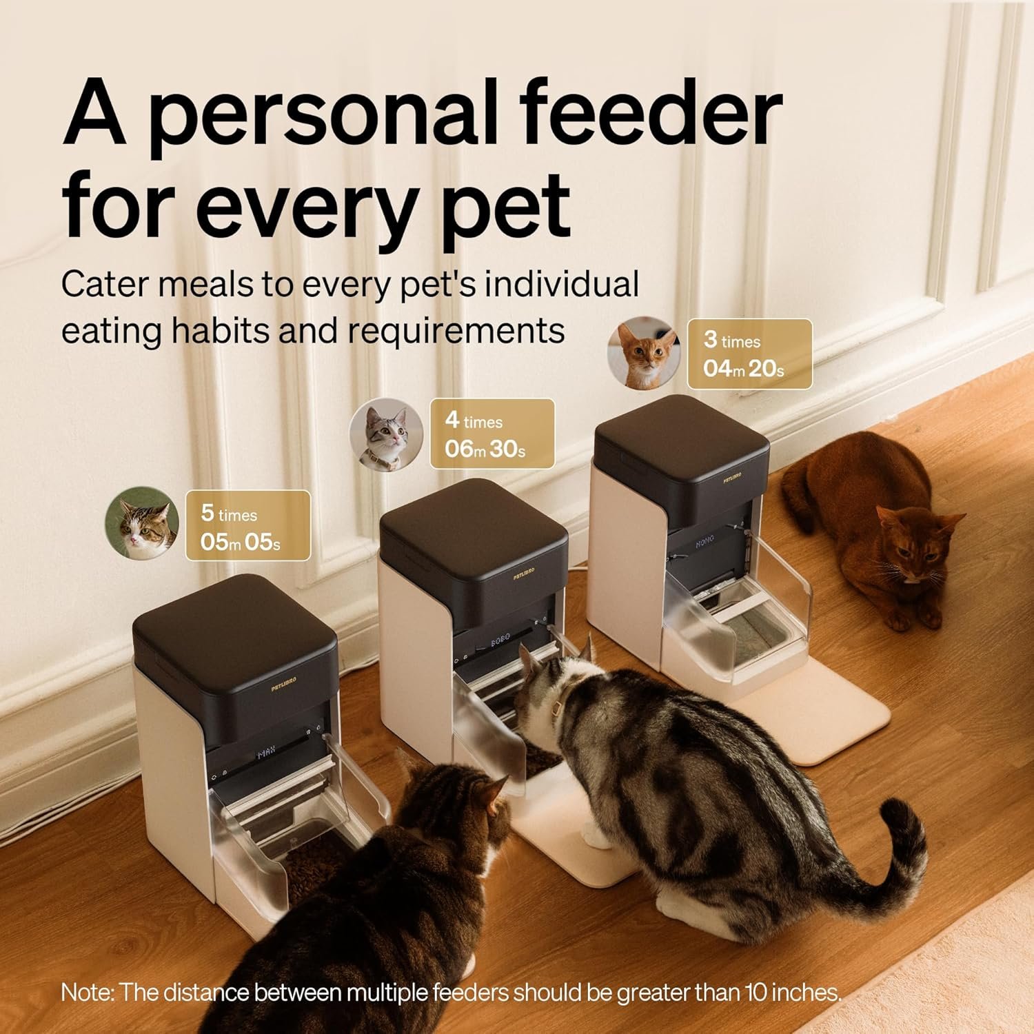 PETLIBRO RFID Automatic Cat Feeder, Collar Tag-Activated Personalized Meals, 5G&2.4G Wi-Fi Programmable Cat Food Dispenser with Cats Recognition & Diet Tracking for Multi-Pet Homes and Different Diets - Image 2
