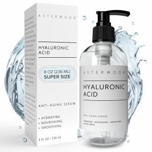 Asterwood Hyaluronic Acid Serum for Face – Plumping, Anti-Aging, Hydrating – Fragrance-Free – 8 Fl Oz