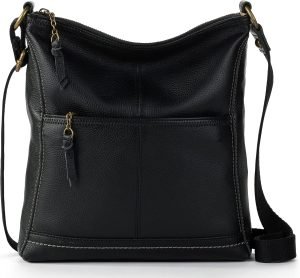 The Sak Womens Iris Crossbody in Leather Casual Purse With Adjustable Strap Zipper Pockets