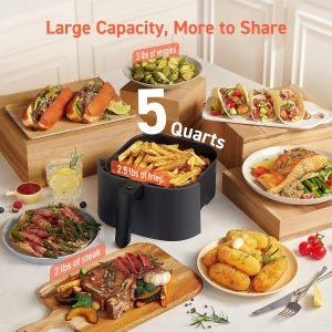 COSORI Air Fryer Pro 9-in-1, Compact 5QT, 450℉: Half Time & Chef-Grade Cook, One-Wi...