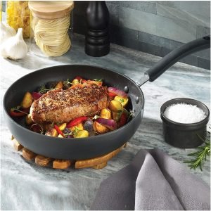 T-fal Ultimate Hard Anodized Nonstick Fry Pan Set 2 Piece, 8, 10 Inch, Oven Broiler Safe 4...