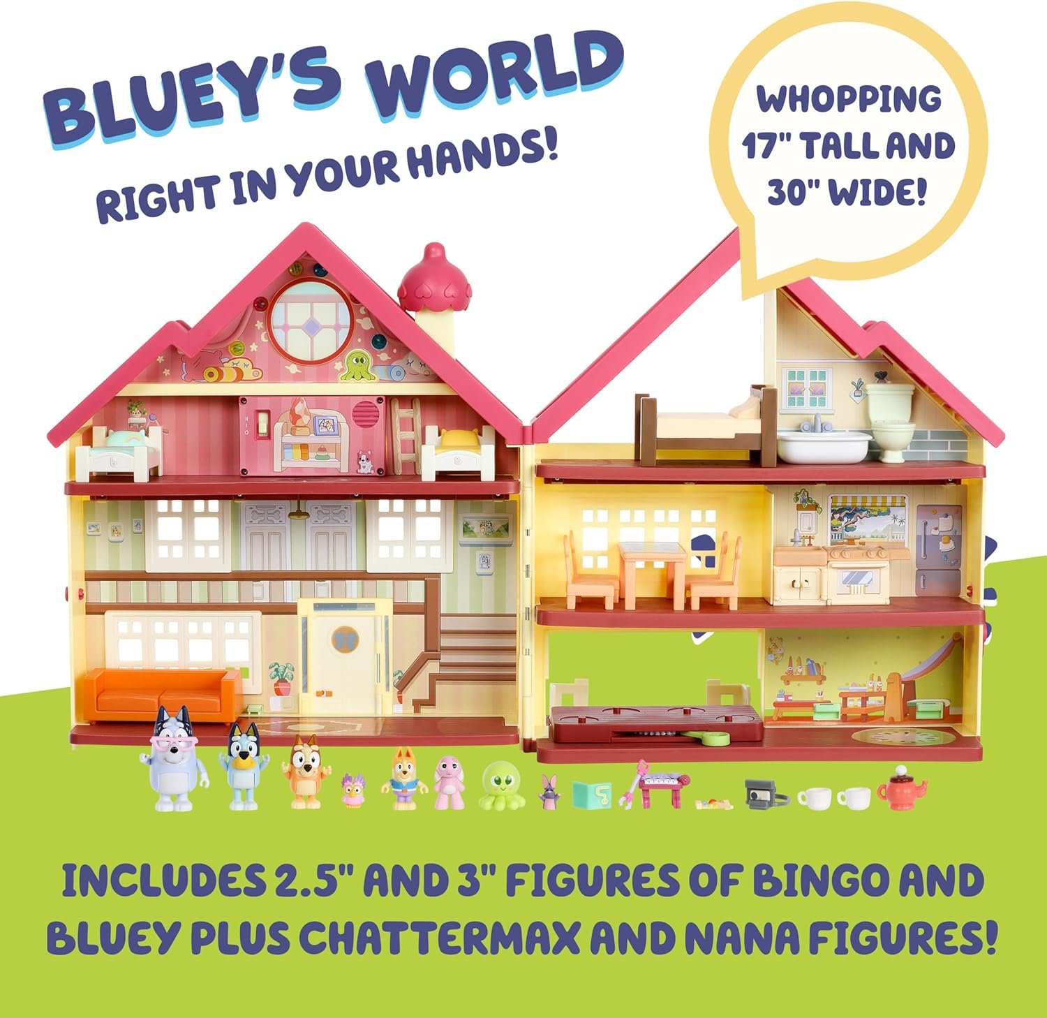 Bluey House Playset for Kids, XL Ultimate Interactive Lights and Sounds Playhouse Toys, Includes Dance Floor, Bluey Toys Set Ages 3+, Amazon Exclusive - Image 3